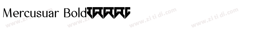 Mercusuar Bold字体转换